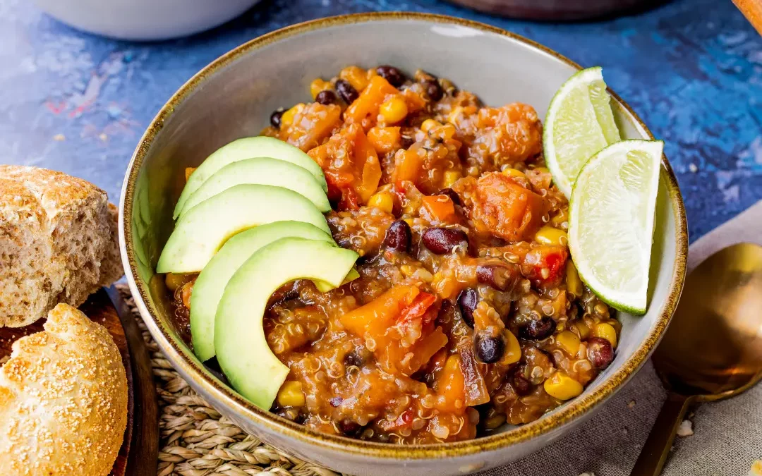 Black Bean, Quinoa & Sweet Potato Stew