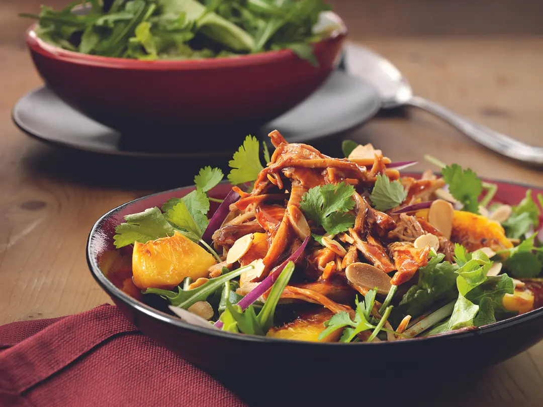 Gordon Rhodes Pulled Pork, Peach & Coriander Salad