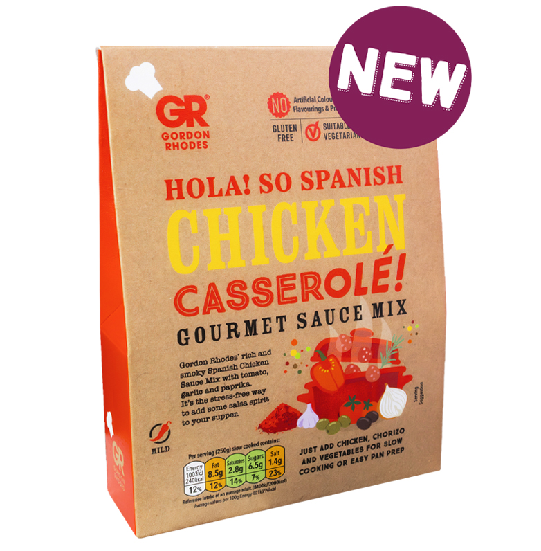 Gordon Rhodes Hola! So Spanish Chicken Casserolé Gourmet Sauce Mix Gordon Rhodes Hola! So Spanish Chicken Casserolé Gourmet Sauce Mix