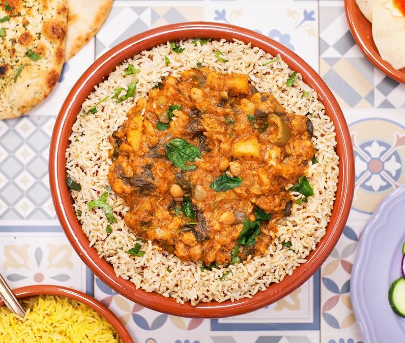 V and Easy Cauliflower, Chickpea and Courgette Curry